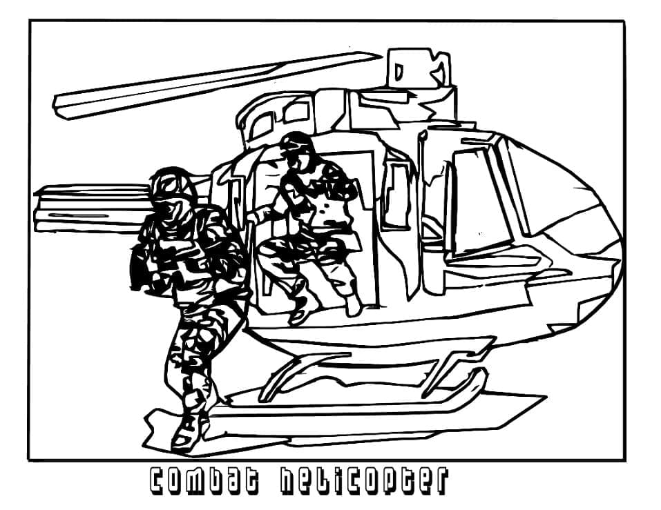 Omalovánka Bitevní Vrtulník