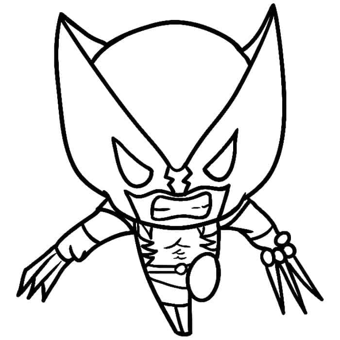 Chibi Wolverine omalovánka