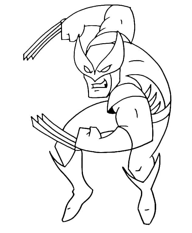 Chladný Wolverine omalovánka