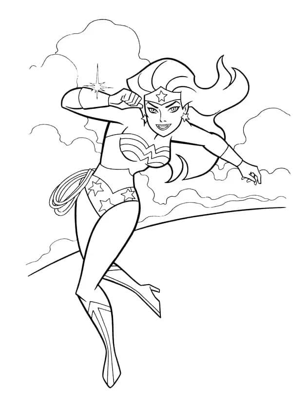 DC superhrdinové Zázračná žena omalovánka