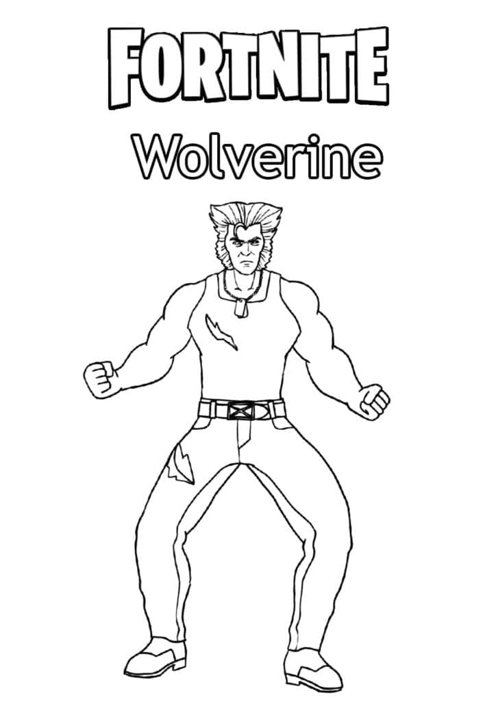 Fortnite Wolverine omalovánka