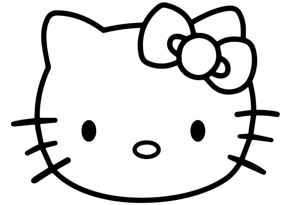 Hello Kitty Obličej omalovánka