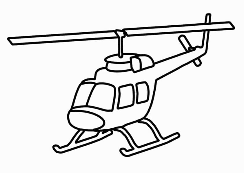 Jednoduchý Vrtulník Pro Děti omalovánka
