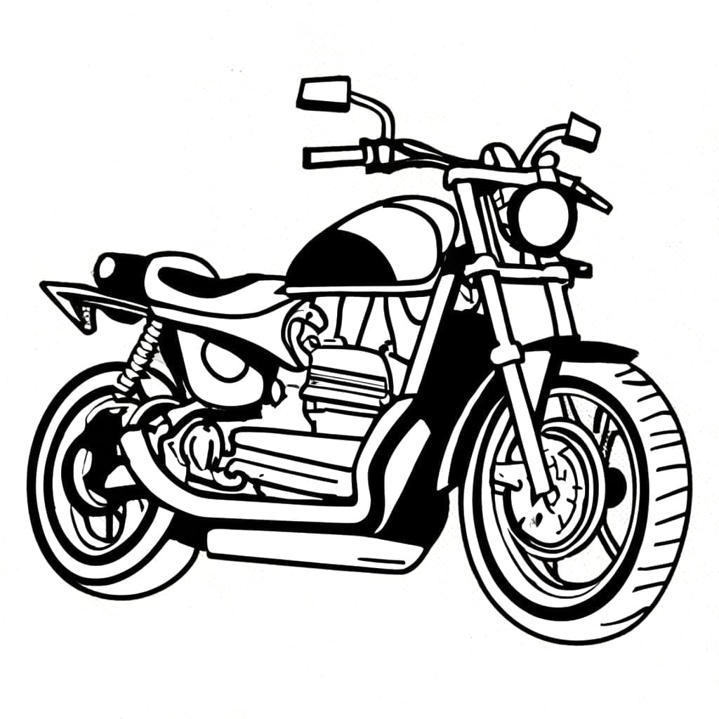 Kresba Motorky omalovánka