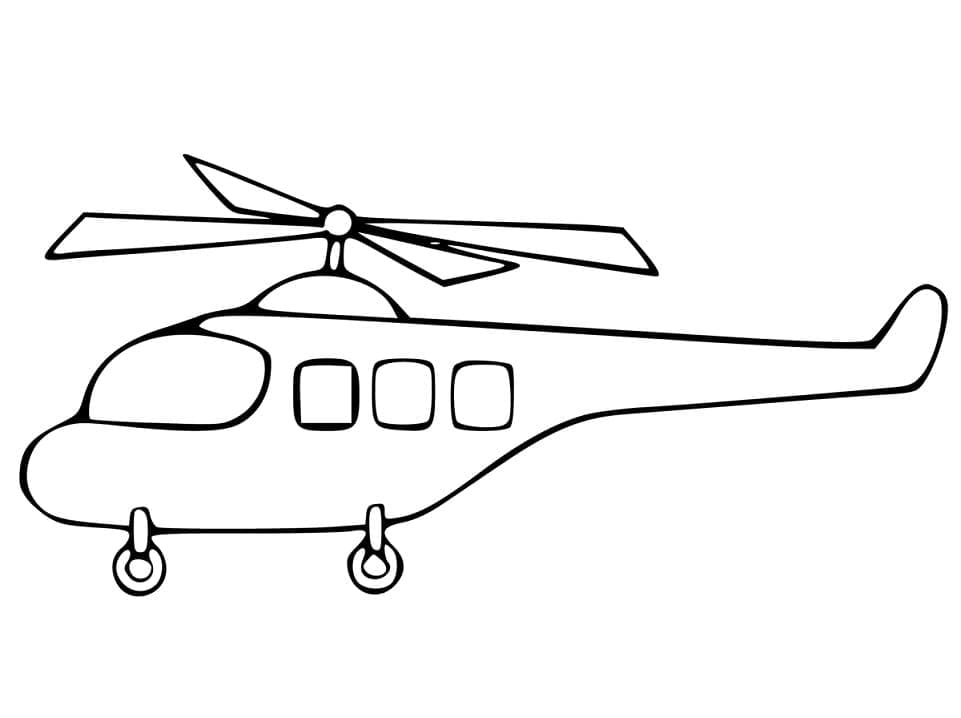 Kresba Vrtulníku omalovánka