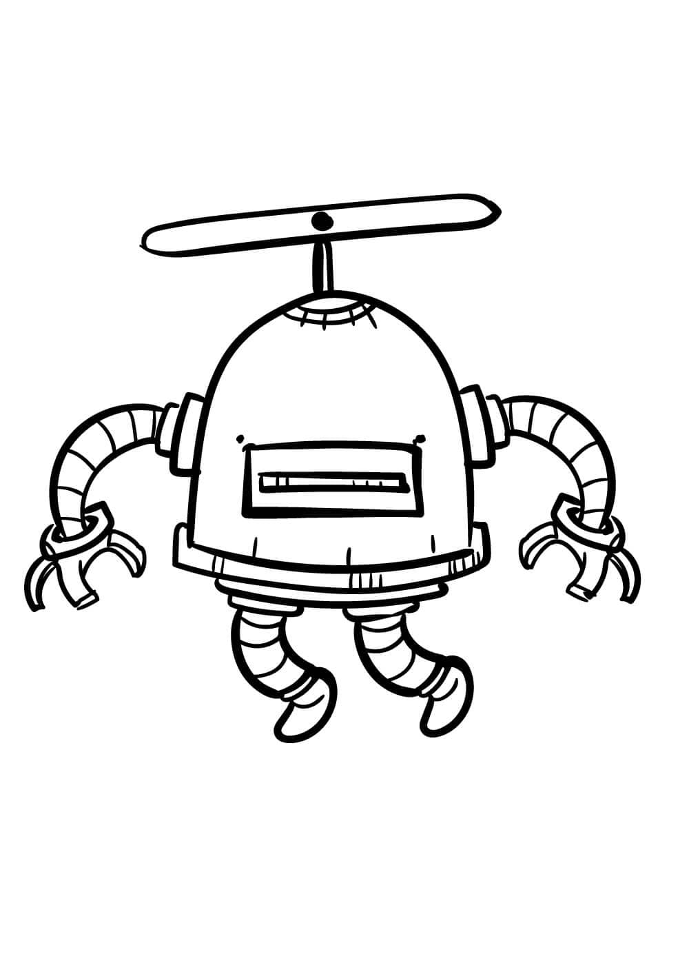 Kreslení Robot Létání omalovánka