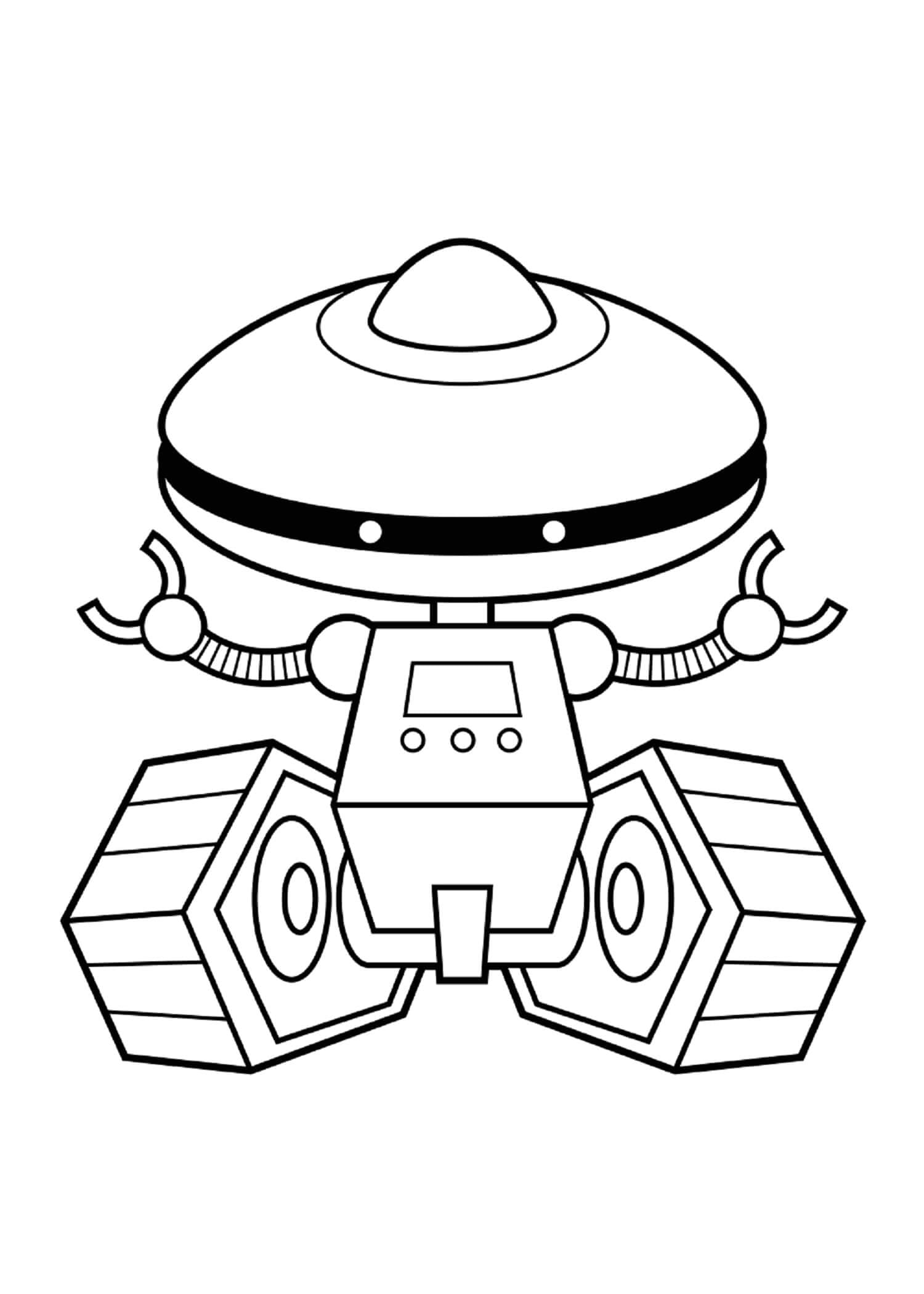 Kreslený Robot omalovánka