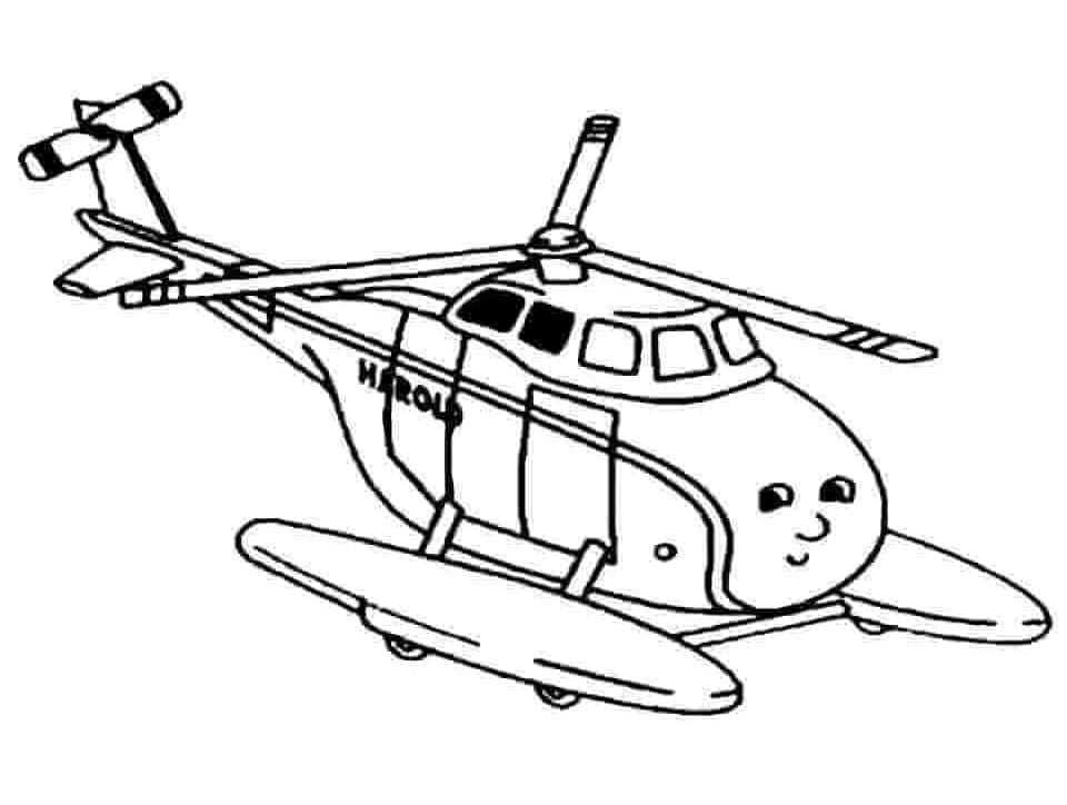 Kreslený Vrtulník Pro Děti omalovánka