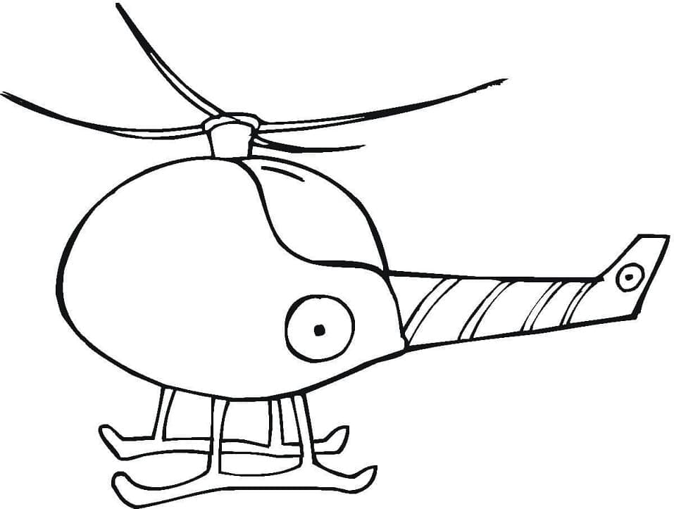Omalovánka Legrační Vrtulník Pro Děti