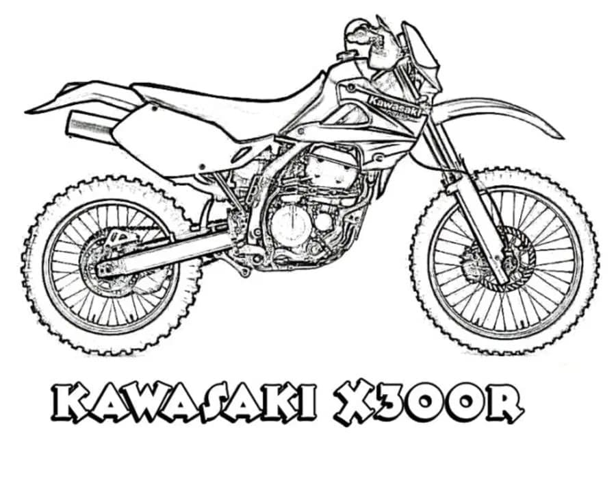 Motocykl X300R omalovánka