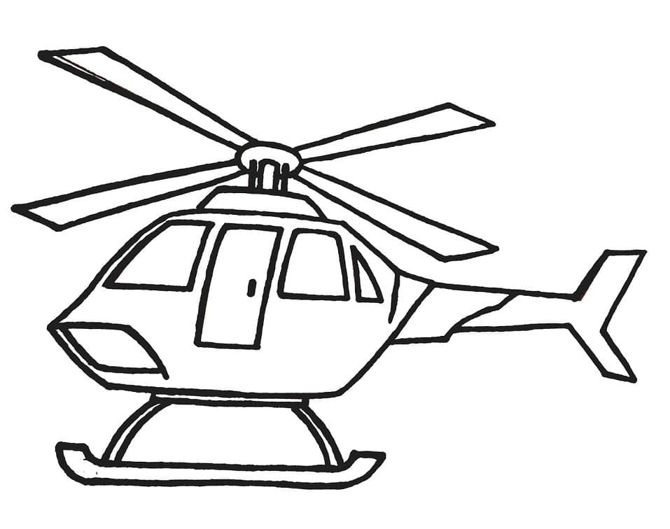 Pbrázek Vrtulníku omalovánka