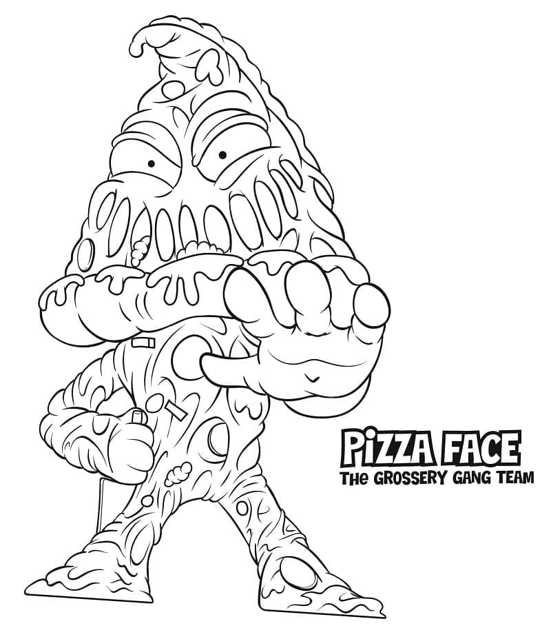 Pizza Obličej Grossery Gang omalovánka