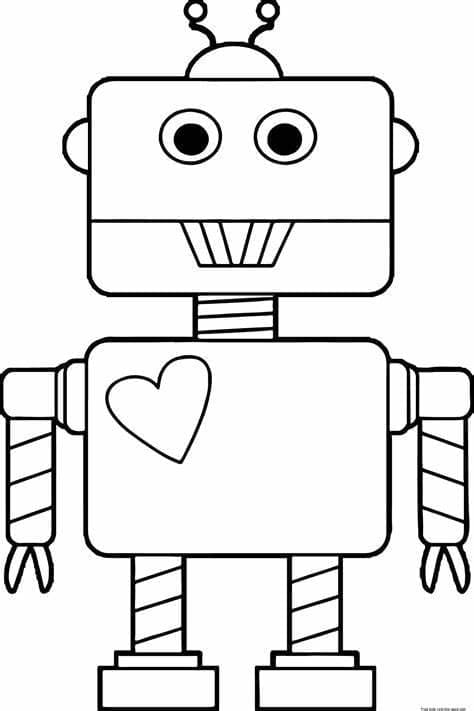 Srdeční Robot omalovánka