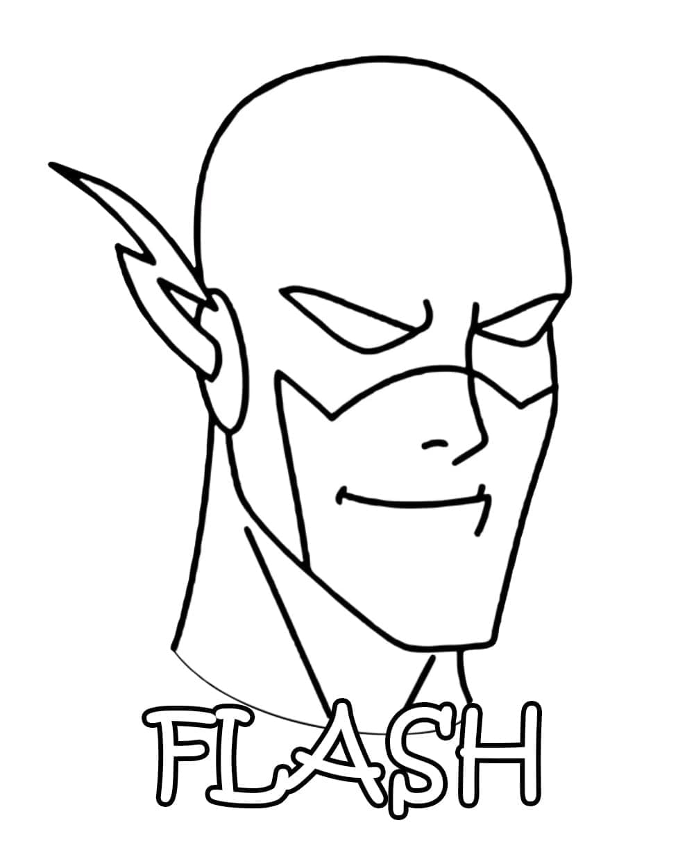 The Flash Obličej omalovánka