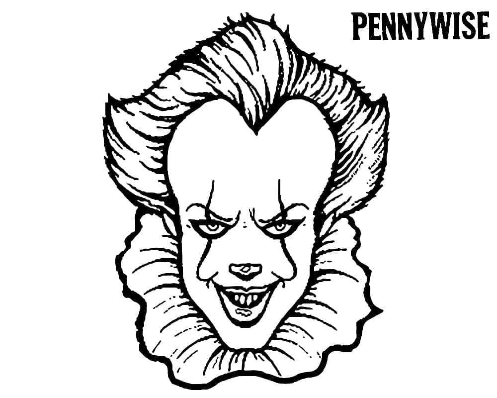 Tvář Pennywise omalovánka