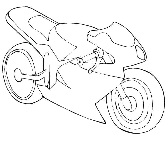 Velmi Jednoduchý Motocykl omalovánka
