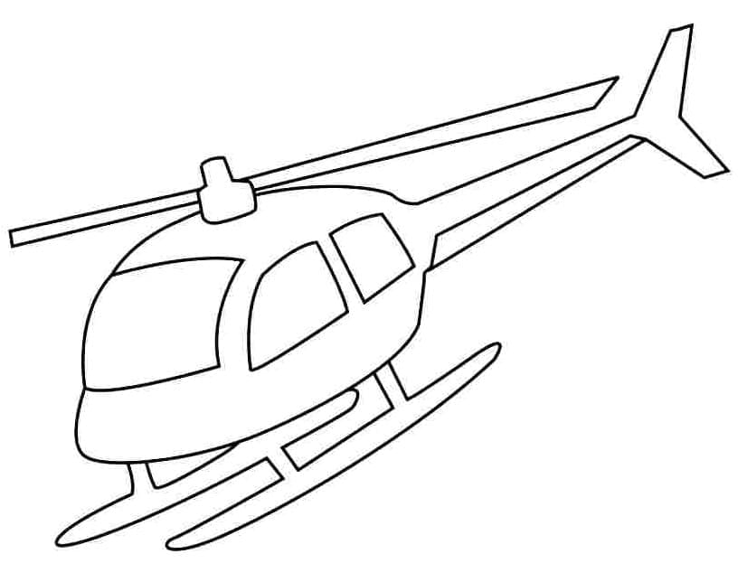 Velmi Jednoduchý Vrtulník omalovánka