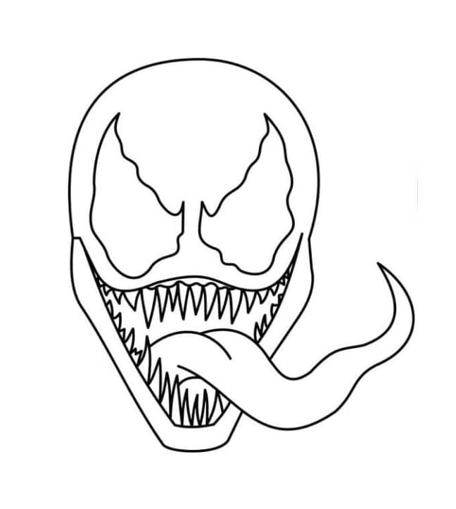 Venom's Obličej omalovánka