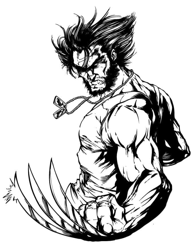 Volné Kreslení Wolverine omalovánka