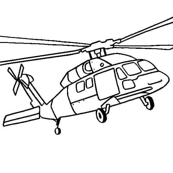Vrtulník k Tisku omalovánka