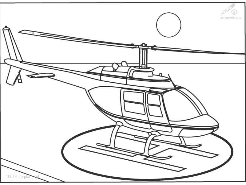 Vrtulník Pro Děti Zdarma omalovánka