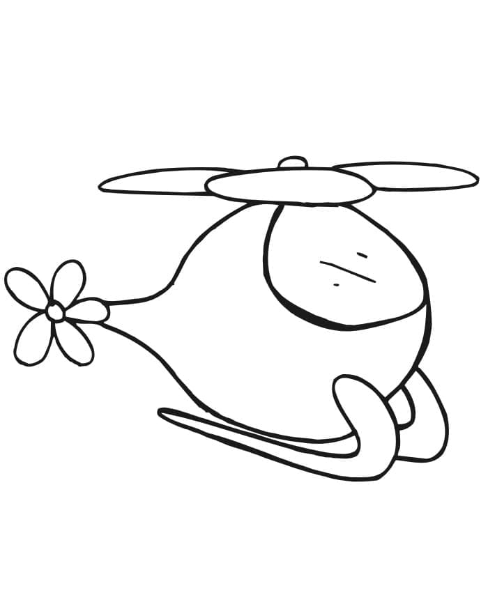 Vrtulník Pro Děti omalovánka