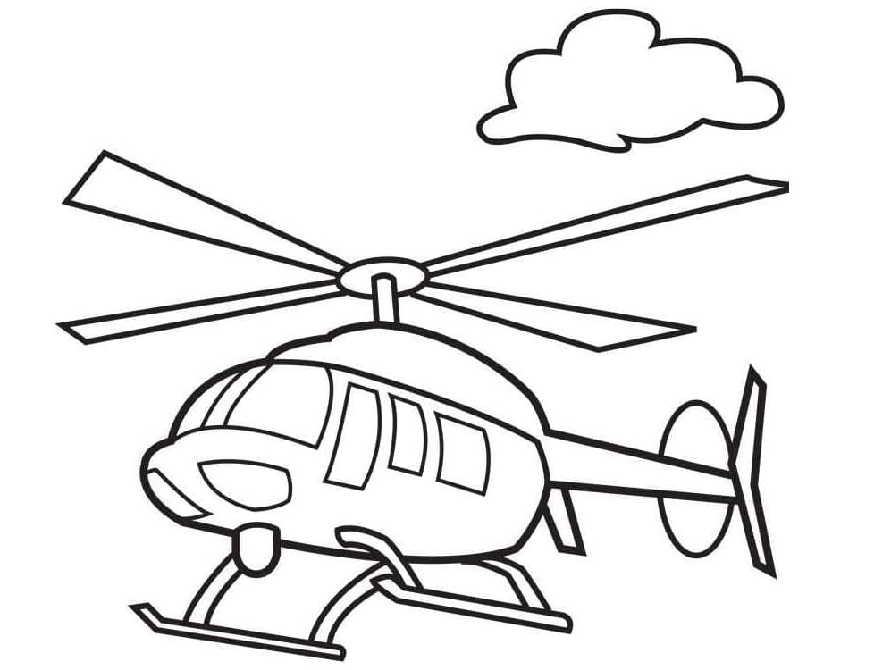 Vrtulník Pro školku omalovánka