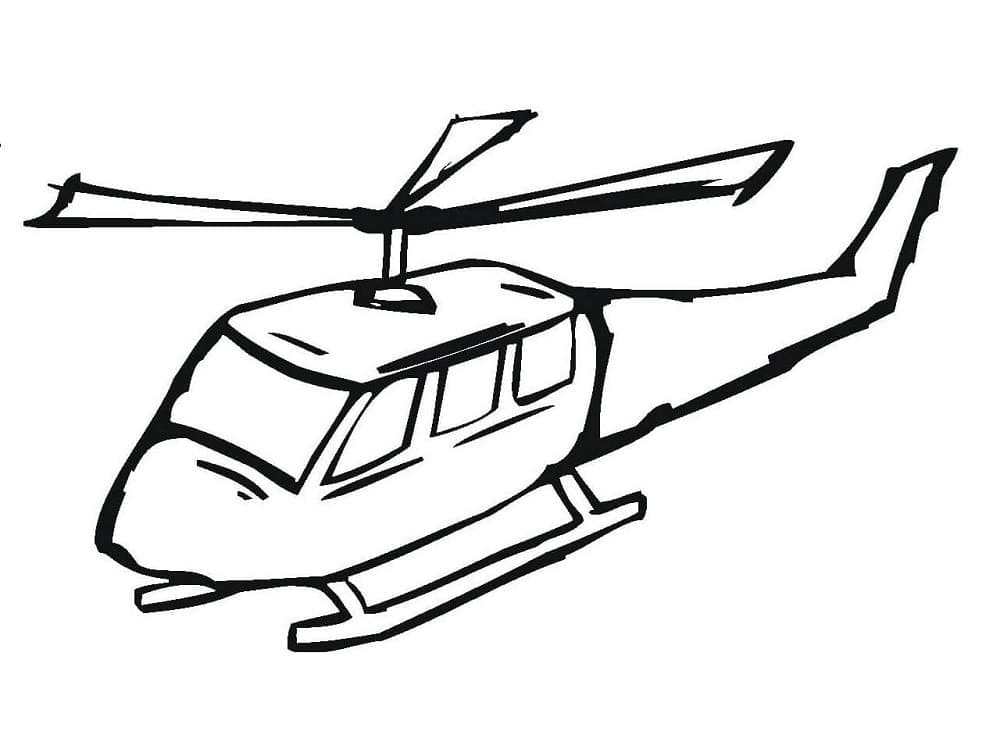 Vrtulník omalovánky