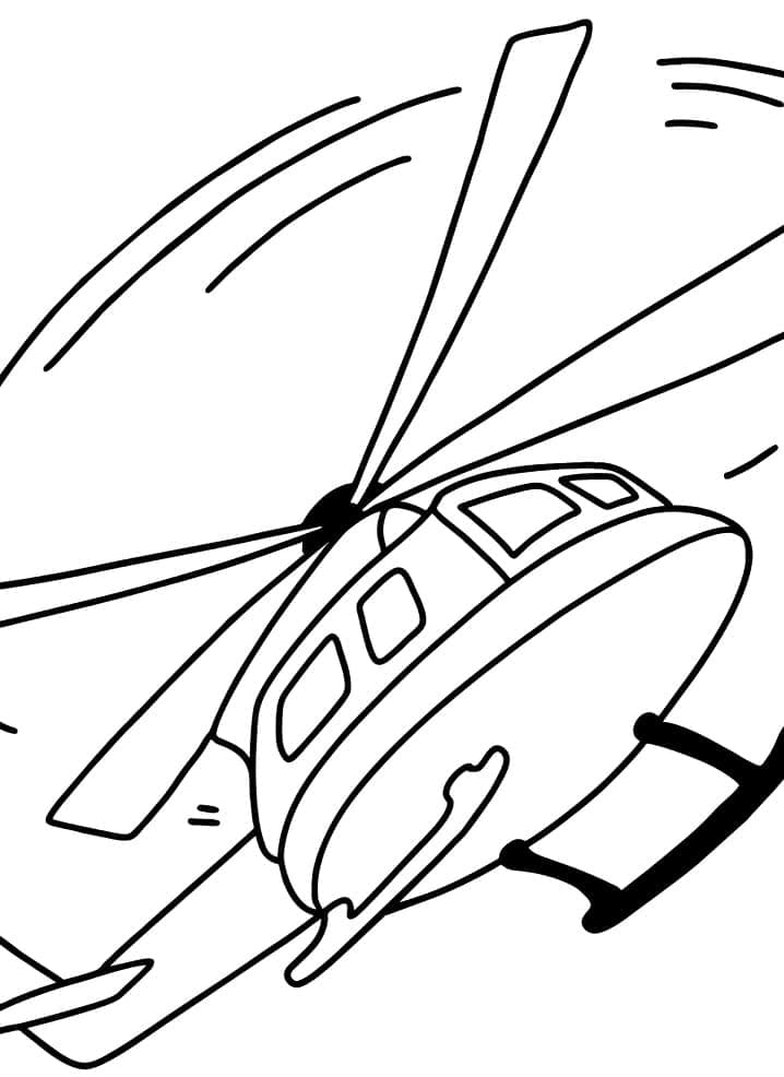 Vrtulník Zdarma Roztomilý omalovánka