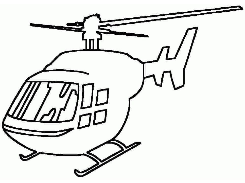 Vrtulník Zdarma omalovánka