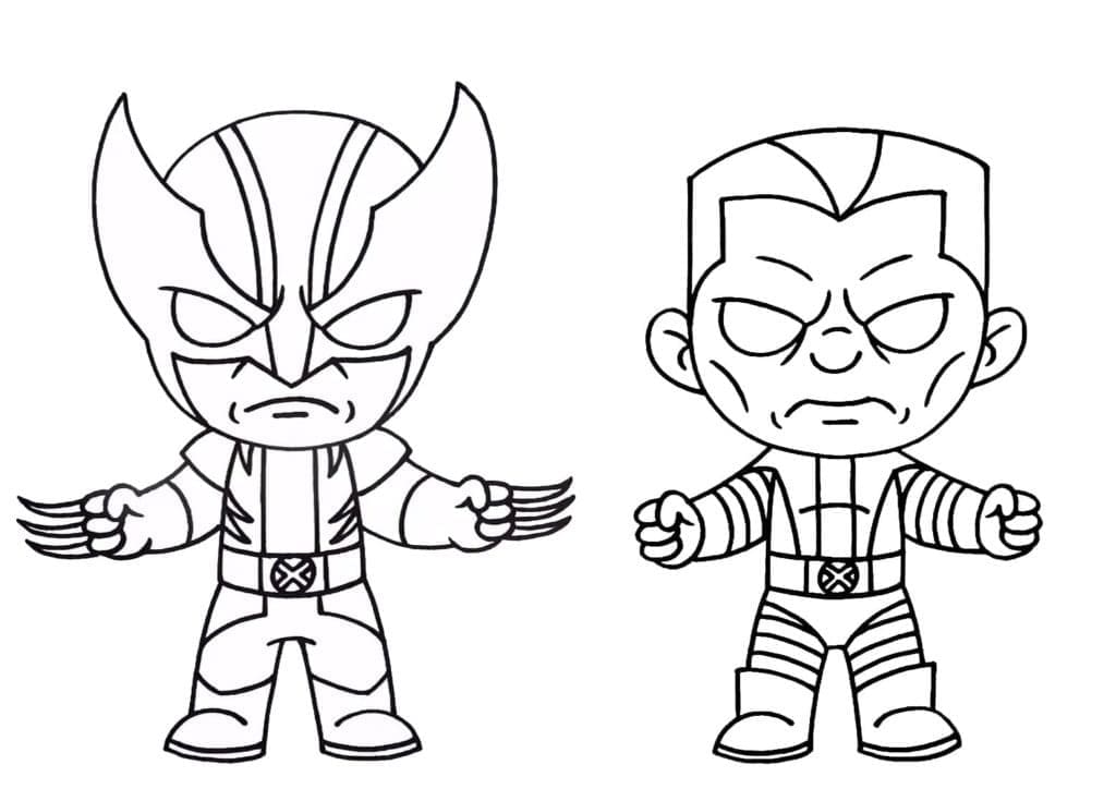 Wolverine a Kolos omalovánka
