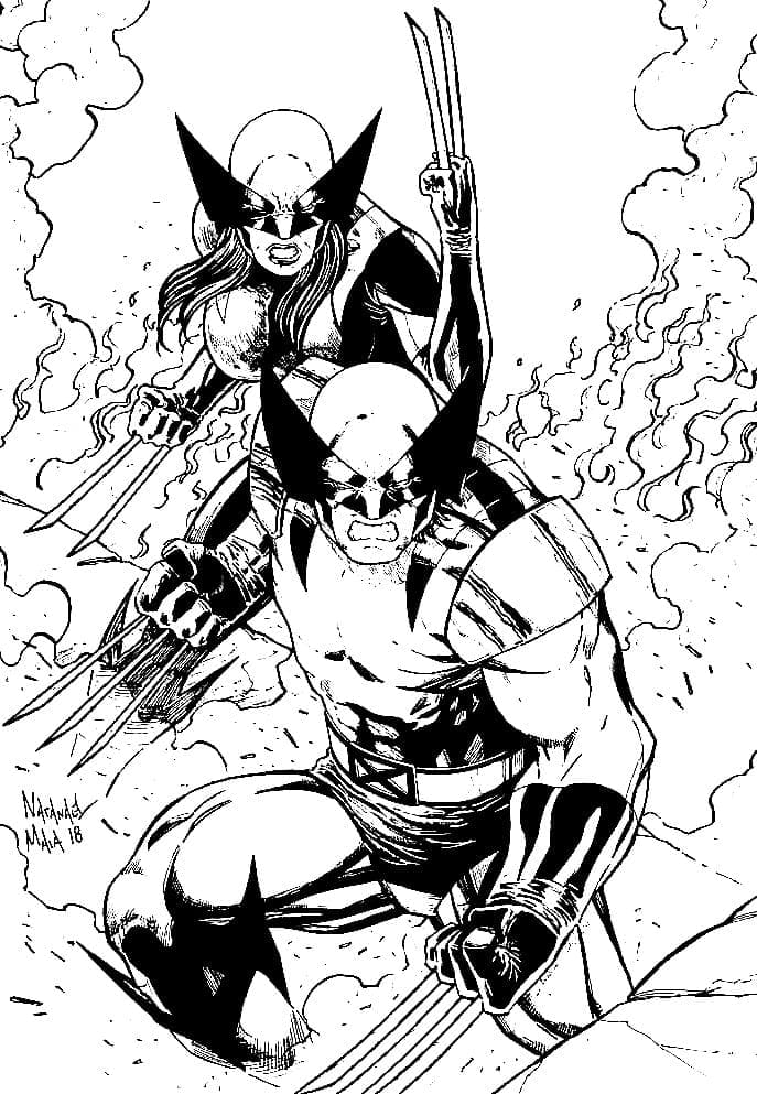 Wolverine a x 23 omalovánka