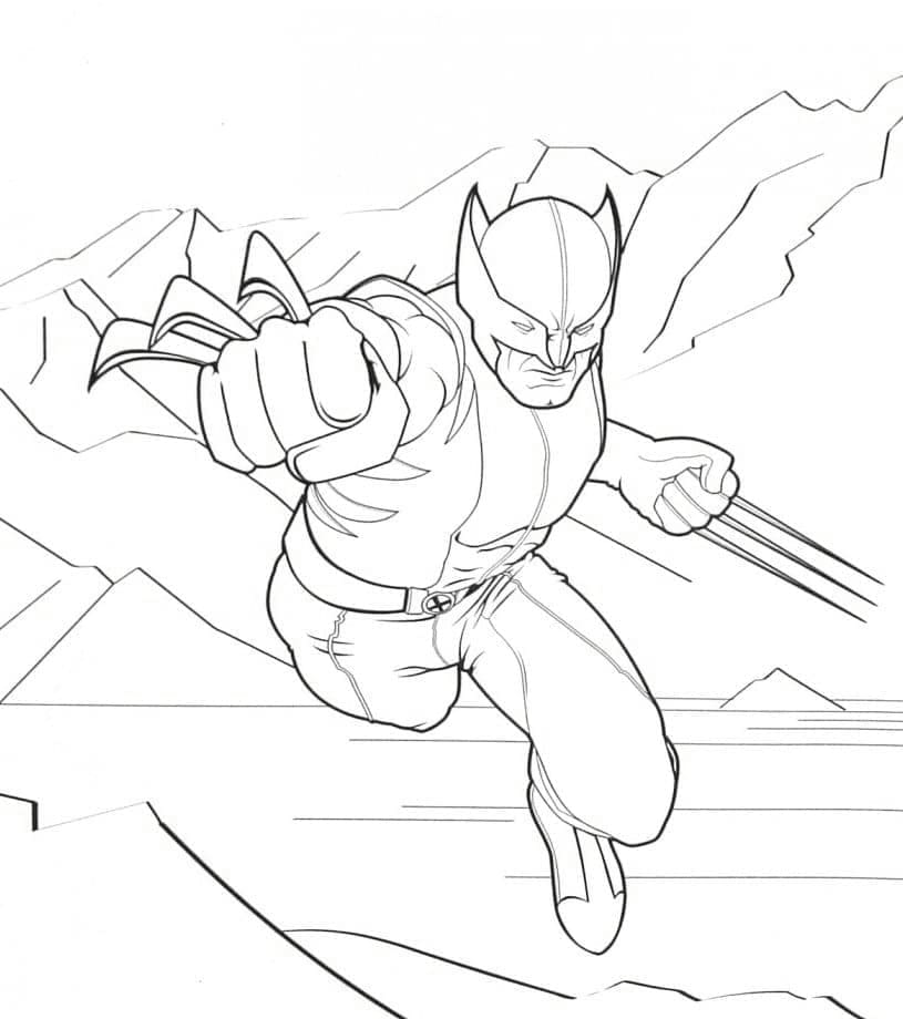 Wolverine útočí omalovánka