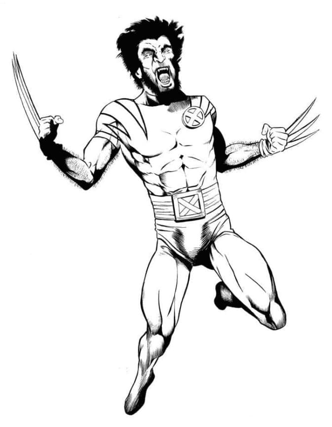 Wolverine X Mužů omalovánka