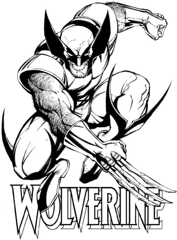 Wolverine z Marvel Komiksů omalovánka