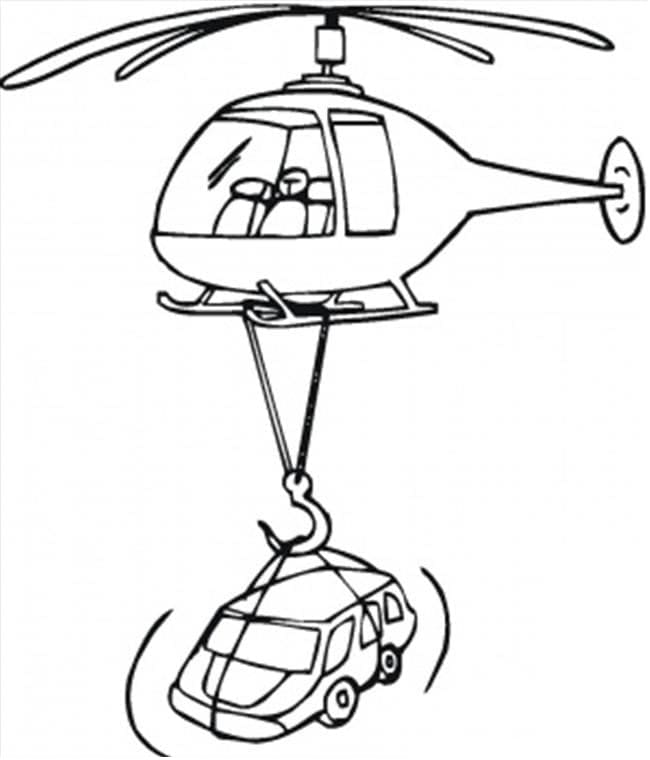 Záchranářský Vrtulník Pro Tisk omalovánka