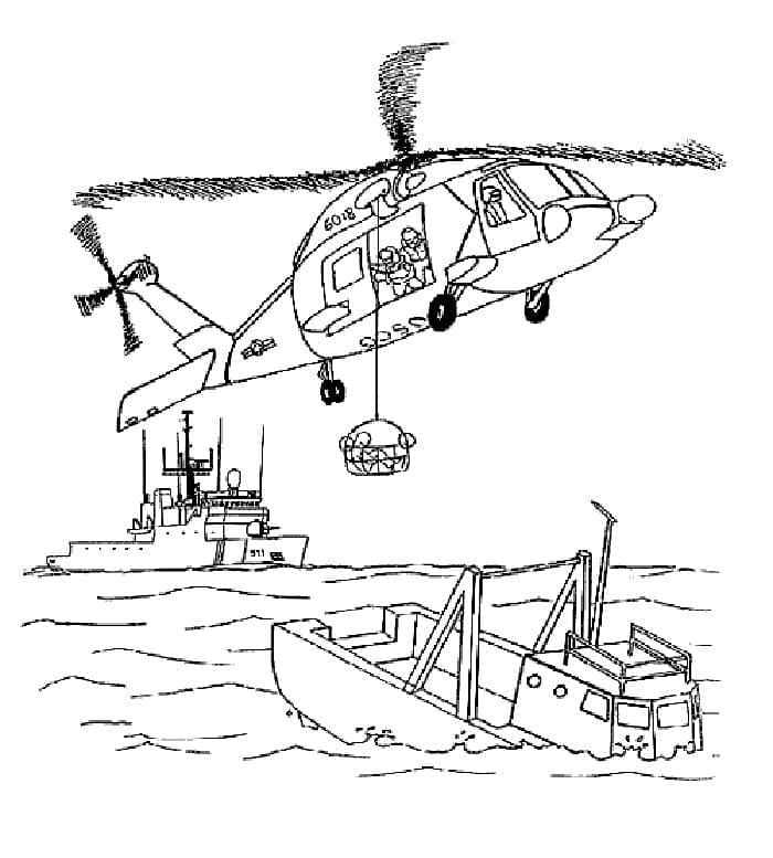 Záchranářský Vrtulník omalovánka