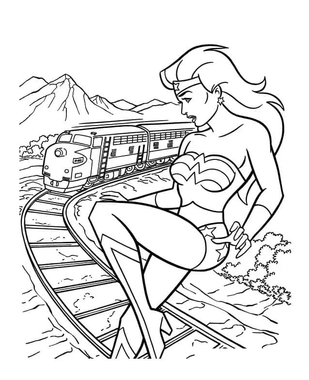 Zázračná žena a Vlak omalovánka