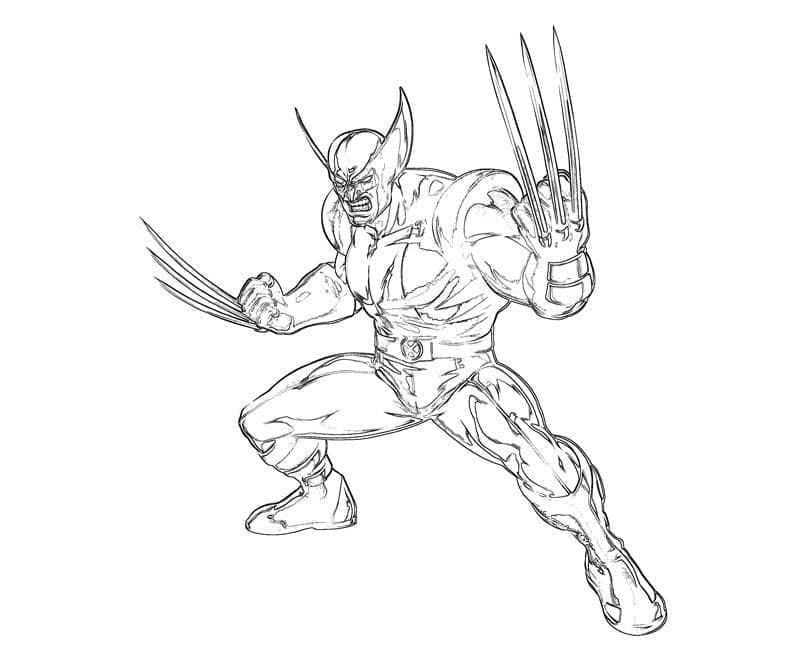 Zdarma Tisknutelný Wolverine omalovánka