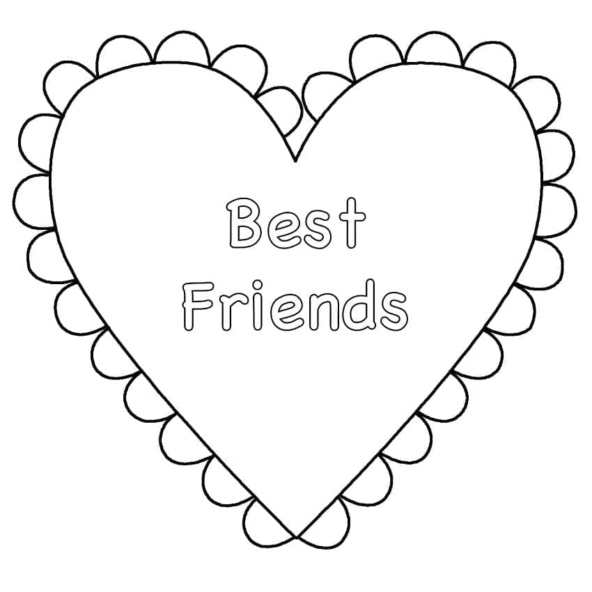 Omalovánka Beste Vrienden Hart