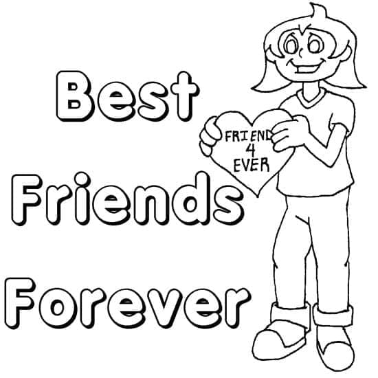 Omalovánka Beste Vrienden Voor Altijd