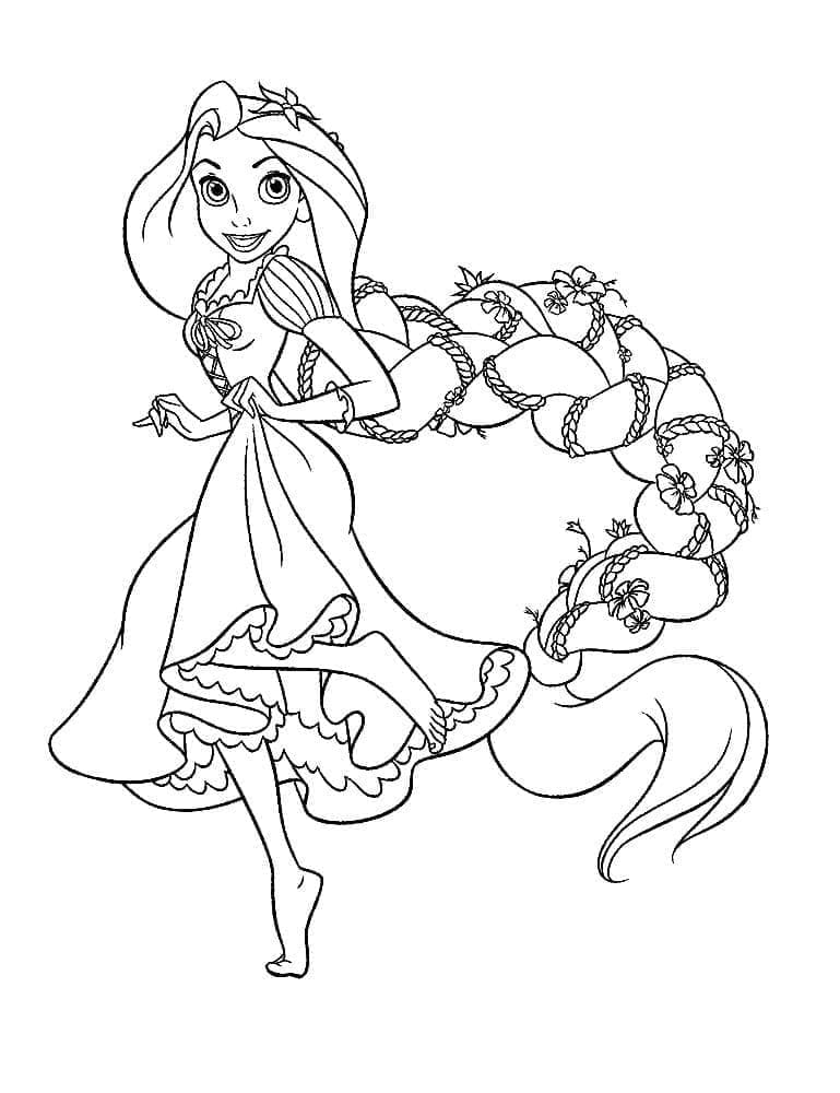 Disney Princezna Rapunzel Pěkná omalovánka