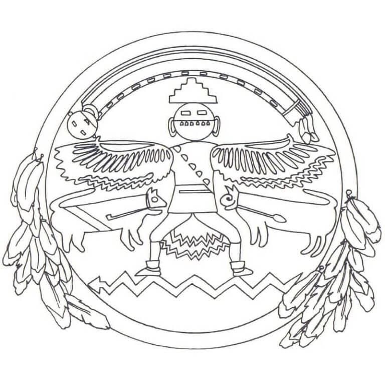 Indický amulet omalovánka