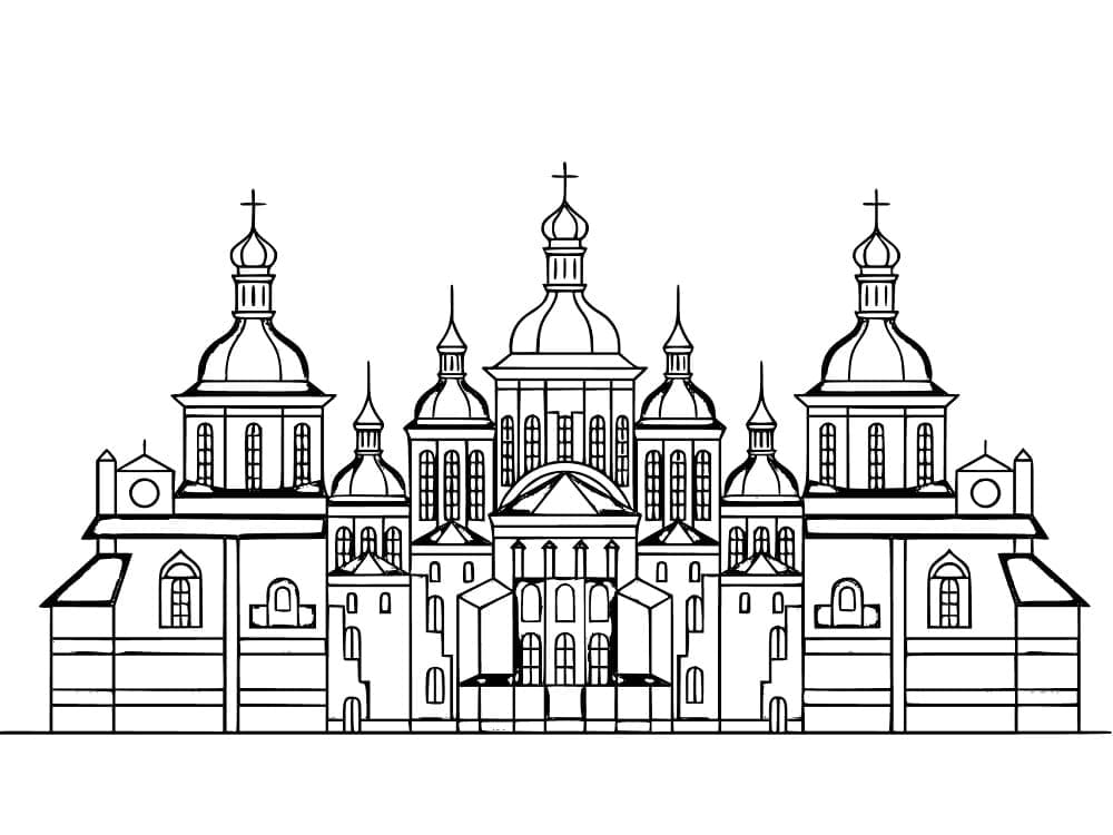 Katedrála Svaté Sofie omalovánka