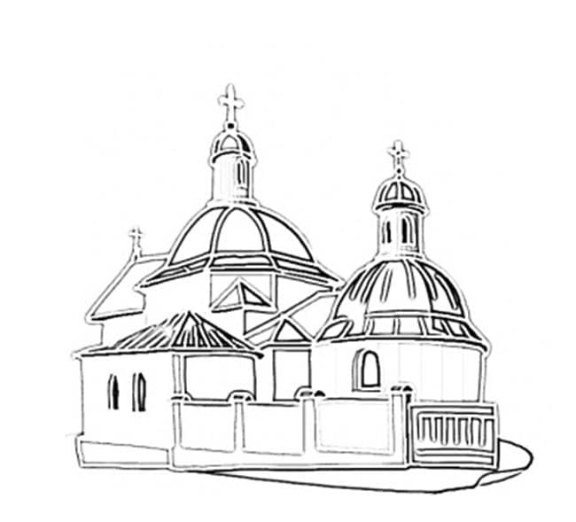Omalovánka Kostel v Kyjevě