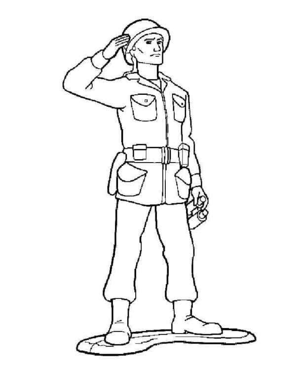 Kresba Vojáka omalovánka