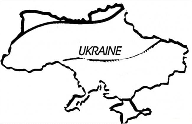 Mapa Ukrajiny Pro Tisk Zdarma omalovánka