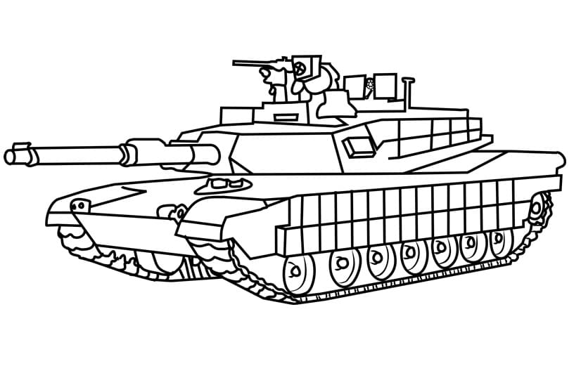 Nádrž M1 Abrams omalovánka
