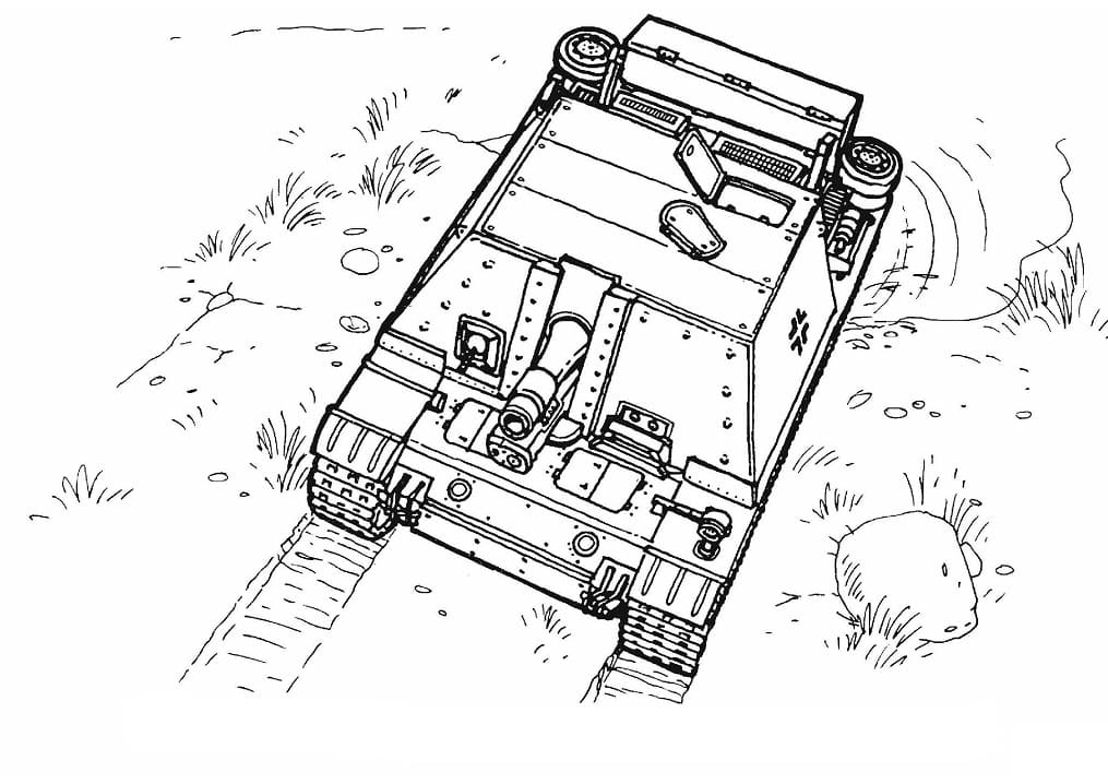 Nádrž Sturmpanzer omalovánka