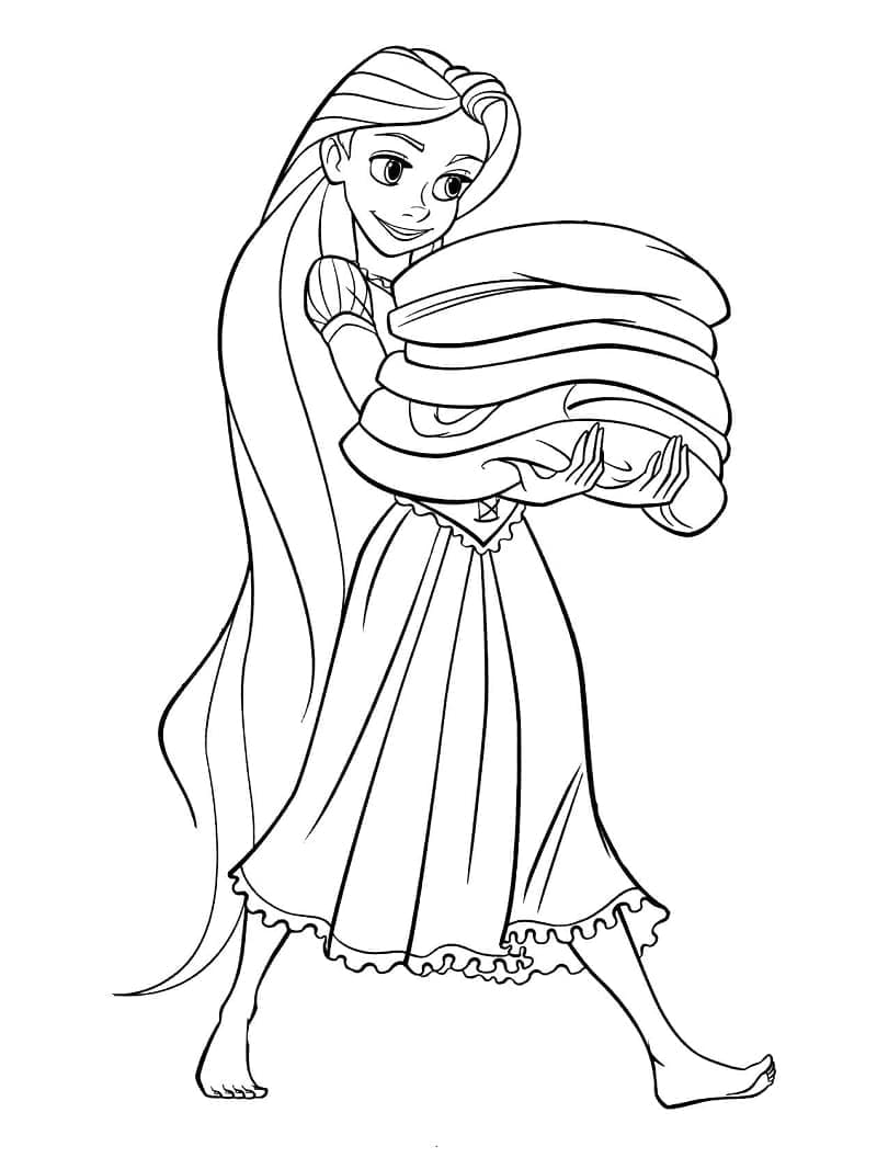 Princezna Rapunzel k Tisku omalovánka